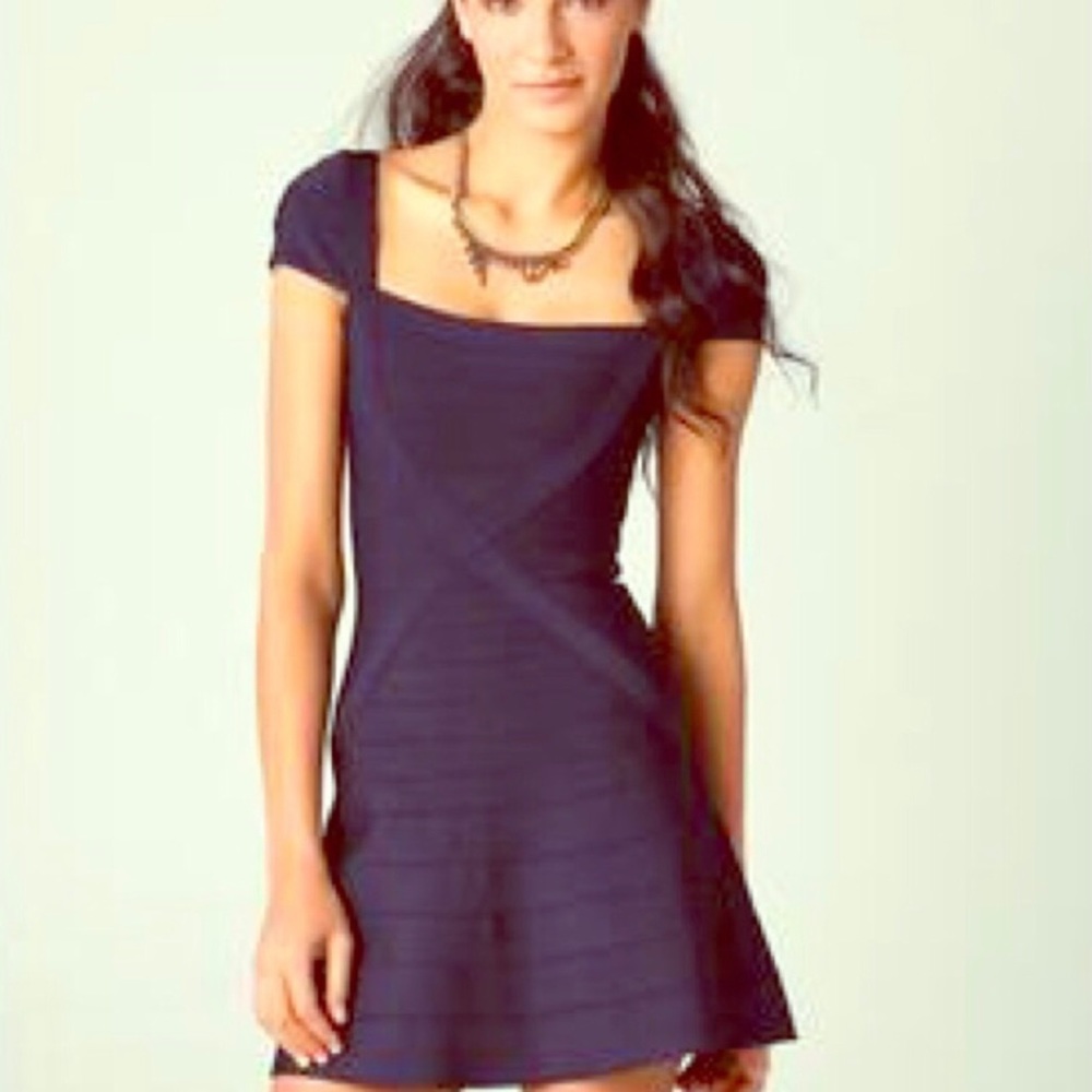 Herve Leger Noir Hot Commodity Dress